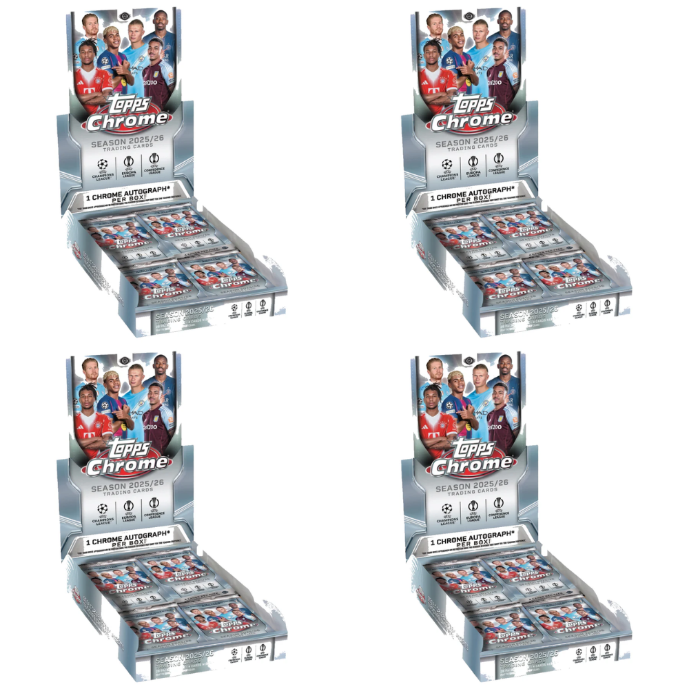 Break #923 - 4 x Topps Chrome UEFA Club Competitions 25/26 Hobby Box