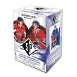2025-26 Upper Deck SP Blaster Box med hockeybilder, samlarbox för ishockeyspelare och NHL-samlarkort.